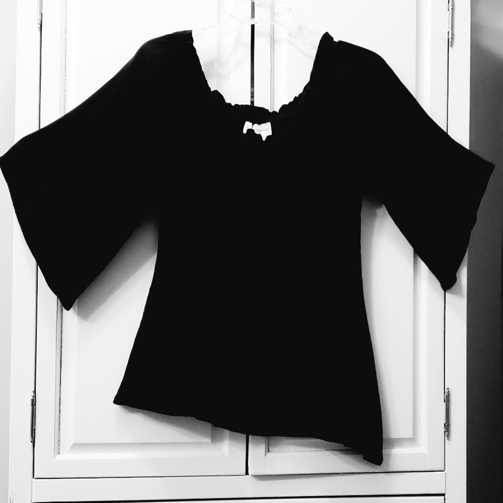 Summer Top, PL black gauze, Soft Surroundings